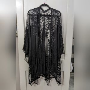 Black Lace Vest One Size Origami